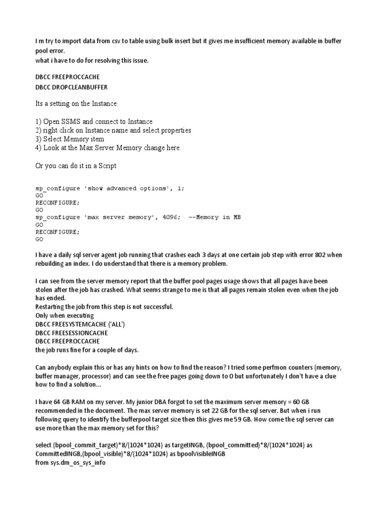 SP Configure 'Show Advanced Options', 1 GO Reconfigure GO SP