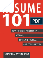 Resume 101 - How To Write An Effective Resume, LinkedIn Profile, and Cover Letter