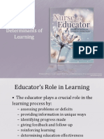 Educator Role in Assessing Learning Needs, Styles