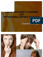 Identifying Anxiety Disorder and Oppositional Defiant Disorder