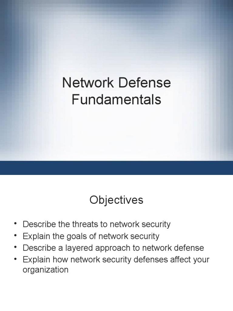 2-Network Defense Fundamentals | PDF | Computer Network | Computer Virus
