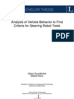 Bachelor Thesis: Analysis of Vehicle Behavior To Find Criteria For Steering Robot Tests