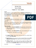 Class 12 Revision Notes Vector Algebra