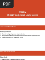 Week 2 - Module 2 Binary Logic and Logic Gates