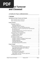 Construction Completion and Turnover Guide | PDF