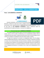 3eraño - LENGUA Y LITERATURA - LOS GÉNERO LITERARIOS