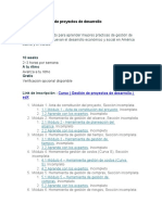 Curso de Gestión de Proyectos de Desarrollo