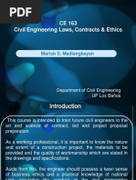 CE 163 Civil Engineering Laws, Contracts & Ethics: Marish S. Madlangbayan