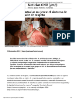 La Violencia Contra Las Mujeres - El Síntoma de Una Profunda Falta de Respeto - Noticias ONU