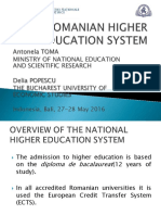 3rd Meeting 2016 PPT Romanian HE System