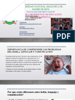 Caracteristicas de Los Problemas Del Habla Lenguaje y Comunicación