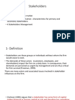 Stakeholders Classification and Management