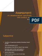 Assessment: of A Disabled Person:specifically With Cerebral Palsy