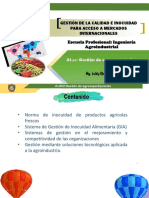 Tema 5 Gestion de La Calidad y Inocuidad Alimentaria