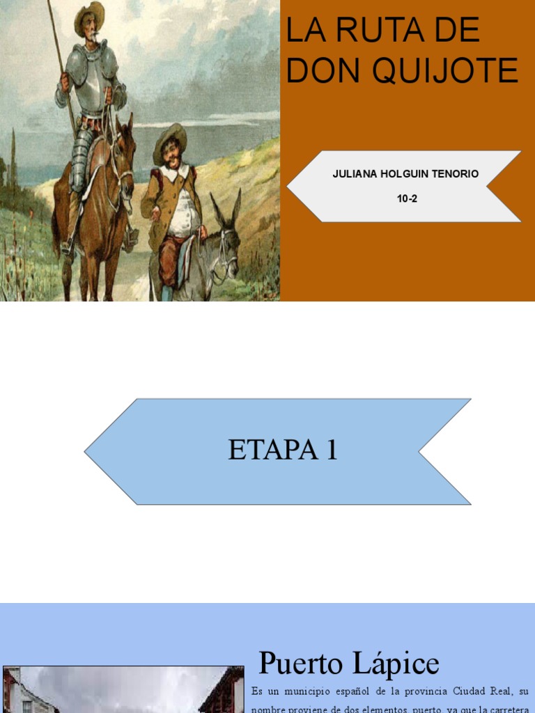 Ruta De Don Quijote De La Mancha Pdf Miguel De Cervantes Don Quijote