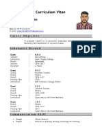 Shahriar's Curriculum Vitae