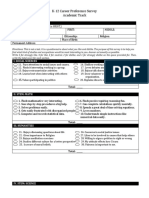 Interest Test K To 12 DIVISION Academics