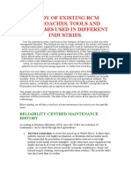 Study of Existing RCM Approaches, Tools and Databases Used in Different Industries