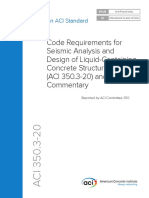 Code Requirements For Seismic Analysis and Design of Liquid-Containing Concrete Structures (ACI 350.3-20) and Commentary
