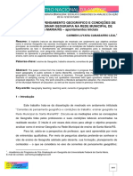 Correntes Do Pensamento Geográfico E Condições de Trabalho: Ensinar Geografia Na Rede Municipal de Santa Maria/Rs - Apontamentos Iniciais