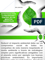 Estrategias para La Prevención Y Control de Los Impactos Ambientales