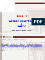 Aula 12 - Aterro Sanitário e Plano de Gerenciamento de Resíduos Da Contrução Civil