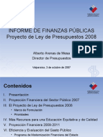 Presupuesto 2008 prioriza protección social y crecimiento