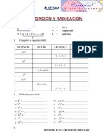 Álgebra - Potenciación y Radicación