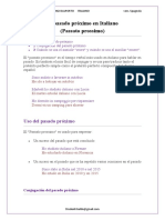 El pasado próximo en italiano: conjugación y uso del tiempo verbal passato prossimo