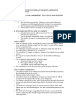 XI. Standard Protocols and Quality Assurance Prgrogram A. Requisition For Laboratory Tests (Stat and Routine Request)