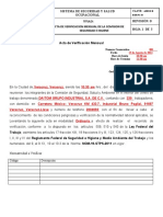 ANEXO B DSH-PC-20 Acta de Verificación Mensual de La Comisión de Seguridad e Higiene y Ambiente