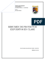 Resumen de Exposicion de Proyectos TEORIA GERENCIAL 2