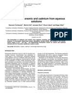 Biosorption of Arsenic and Cadmium From Aqueous Solutions: Short Communication