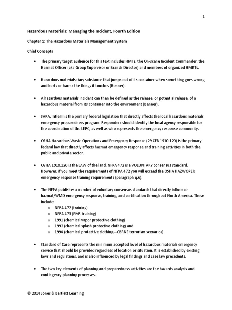 Hazardous Materials Managing The Incident, Fourth Edition PDF