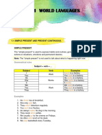 Unit 1 World Languages: 1.1 Simple Present and Present Continuous