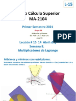 1-2021 L15 Presentación 15 Semana 8 MIERCOLES 14 ABRIL 2021 MULTIPLICADORES-LAGRANGE