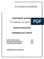 Institute of Health Sciences: Fortnight Report