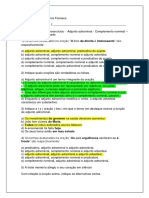 Exercícios Adjunto Adnominal Complemento Nominal Sujeito Predicado