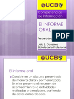 El Informe Oral