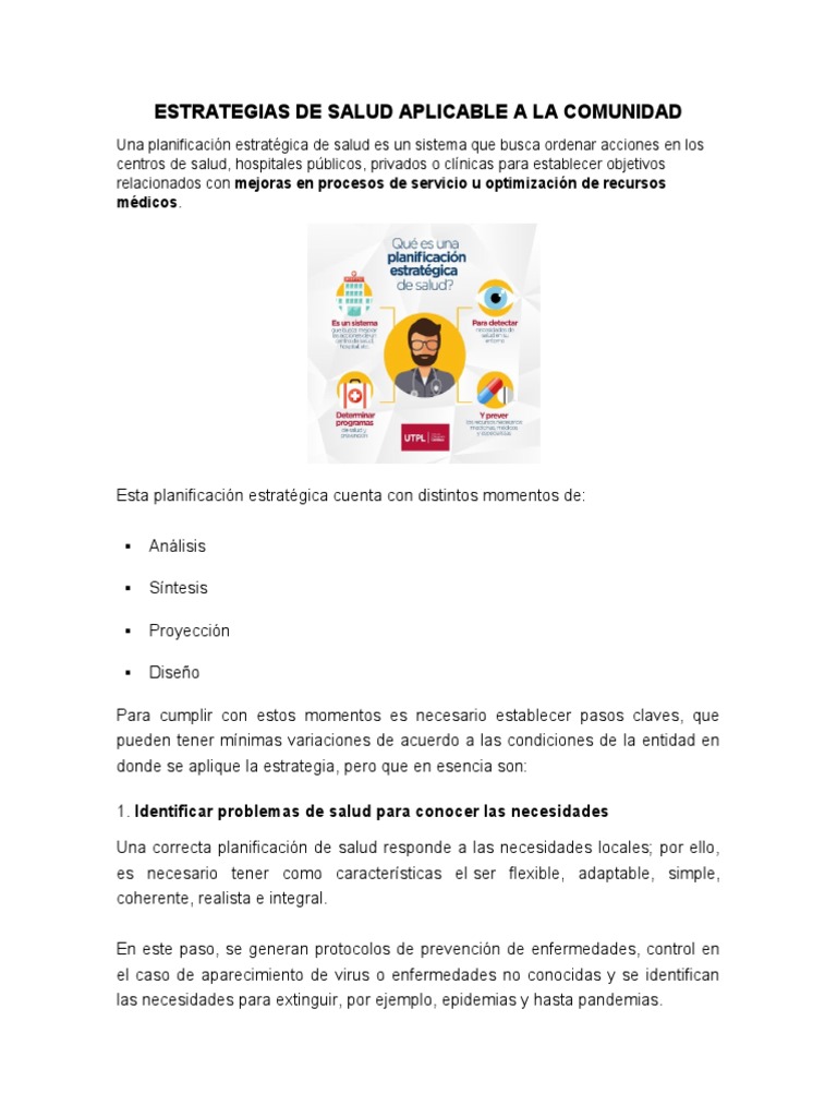Estrategias de Salud en Hospitales | PDF | Planificación | Comportamiento