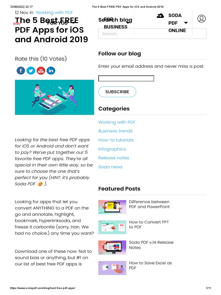 The 5 Best FREE PDF Apps For iOS and Android 2019 | PDF | Ios | Mobile App