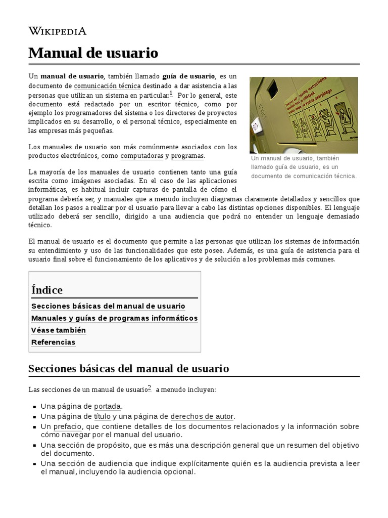 Manual de Usuario | PDF | Informática | Gestión de tecnología de la ...