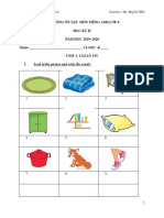 Đề Cương Ôn Tập Môn Tiếng Anh Lớp 4 Học Kỳ Ii NĂM HỌC 2019-2020 Name: - - - - - - - - - - - - - - - - - - - - - - - - - - - - - - CLASS: 4/ - - - - - Unit 1: Clean Up!