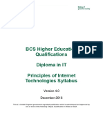 BCS Higher Education Qualifications Diploma in IT Principles of Internet Technologies Syllabus