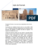 Templo de Karnak-Trabalho Artes