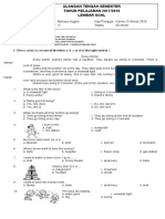 UTS Semester 2 Inggris Kls 4 2017-2018