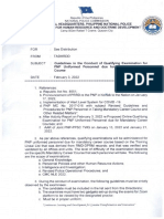 Guidelines in the conduct of QE0001