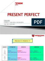 Present Perfect: English Gissell Nakama Fukuhara 5Th Secondary