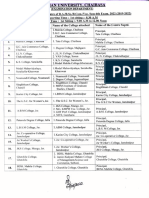 Centre List of UG 6th Sem Exam 2022