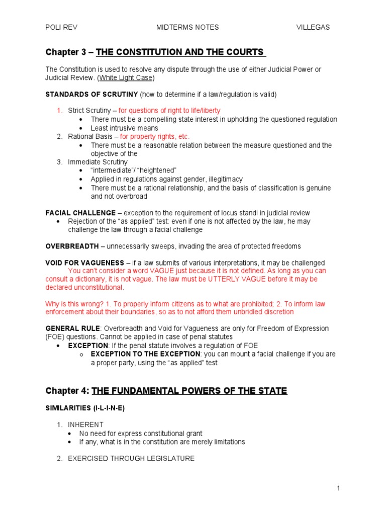 Poli Midterms Notes - Annotated With Bar Lecture | PDF | Eminent Domain ...
